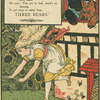 Goldilocks flees from the house of the bears