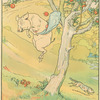 Pig picking apples.