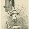 Standing on the tin man's back.