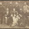 Group portrait of Baron de Méritens and guests (including Taintor), Christmas Day.