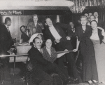 Ada "Bricktop" Smith, owner, and others at Bricktop's club Rue Pagalle, Paris 