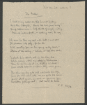Father, The. Holograph poem with the author's marginal ms. Note
