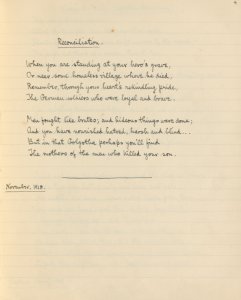 Siegfried Sassoon collection of papers