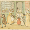Handing out cherries to the children.