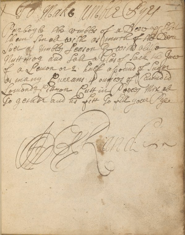 Humble pie recipe from NYPL Digital Collections 1700821