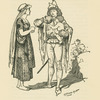 The prince feeds the baby from his flask.
