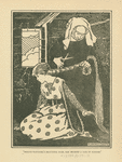 Seizing Rupunzel's beautiful hair, she grabbed a pair of scissors."