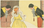 Princess Furball attends the royal festival adorned in her golden dress.