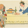 The king questions Furball about the golden spinning wheel found in his bowl of soup