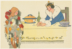 The king questions Furball about the golden spinning wheel found in his bowl of soup