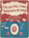 The day will come when you'll be sorry