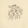 Three jovial huntsmen talking as they ride.