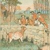 The huntsmen stop to inspect a calf