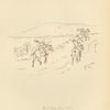 Three jovial huntsmen wave to the children.