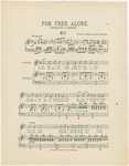 For thee alone
