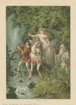 The flowing stream turns into a figure in white