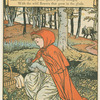 Little Red Riding Hood picking flowers