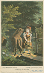 Rotkäppchen und der Wolf.