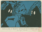 Quick as a flash, the marionette sank his teeth into the assassin's hand.