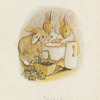 Flopsy, Mopsy, and Cotton-tail had bread and milk and blackberries for supper.