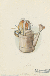 Peter rushed into the tool-shed, and jumped into a can. 