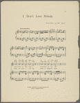I don't love nobody