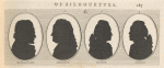 Mendlesohn, Spalding, Rochow and Nicolai - four profiles of distinguished personage: the superiority of their talents is well known, and it is apparent in these silhouettes