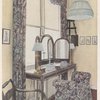 Black chintz used in a dressing-room