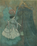 he found herself face to face with a stately and beautiful lady.