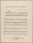 Don't pass me by like a stranger