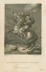 Crossing the Alps, after painting by Jacques-Louis David, 1800-1801