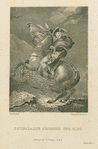 Crossing the Alps, after painting by Jacques-Louis David, 1800-1801