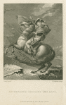 Crossing the Alps, after painting by Jacques-Louis David, 1800-1801