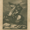 Crossing the Alps, after painting by Jacques-Louis David, 1800-1801