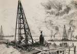 The construction of docks at Brest by the U.S. Engineers