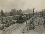 French passanger train coming into Beaumont Vivion