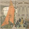 A sailboat with people embarking