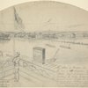 Village of Hampton, Va. sketched on the day of the occupation by the 3rd and 4th Mass. Regiments