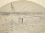 Village of Hampton, Va. sketched on the day of the occupation by the 3rd and 4th Mass. Regiments