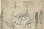 The remains of Col. Vosburg at headquarters Navy Yard, lying in state. Washington, D.C., May 20, 1861.