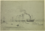 Farragut's fleet ascending the Mississippi, April 17th, 1862