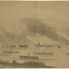 The United States fleet coming to anchor in front of the City of New Orleans, Friday, April 25, 1862