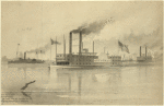 The Mississippi River --The Autocrat, flagship of Brigadier General Ellett's marine brigade, patrolling the river