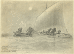 Capture of a contrabandist on Lake Pontchartin