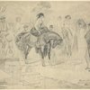 Plantation families coming into the U.S. Commissary for food, near Vicksburg, Miss.