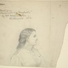 Sketch of a woman's head from "Jackson entering Winchester"