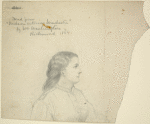 Sketch of a woman's head from "Jackson entering Winchester"