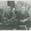 Yul Brynner (The King) and Richard Rodgers (music) in rehearsal for The King and I