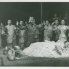 Yul Brynner (The King) and Gertrude Lawrence (Anna Leonowens) and cast in The King and I