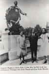 Langston Hughes at Tuskegee Institute with Jessie Fauset (left) and Zora Neale Hurston